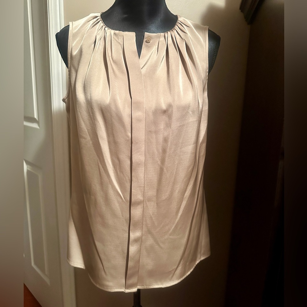 NWT CALVIN KLEIN Gold Sleeveless Top - Picture 3 of 10